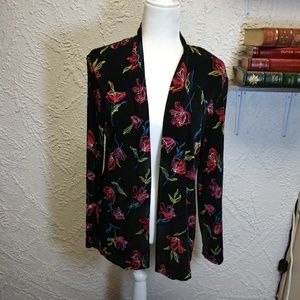 Softwear by Mark Singer Medium black neon flowers